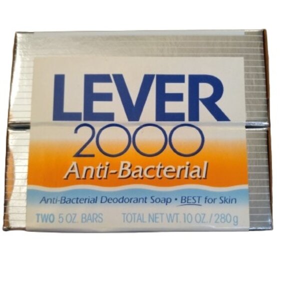 LEVER 2000 Anti-Bacterial 5oz Deodorant Soap Bar Pack of 2 Bars NEW NOS Vtg 1997 - Picture 6 of 6